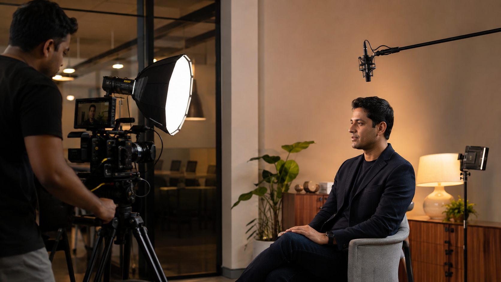 Inside a Professional Founder Interview Shoot: Camera, Lighting, Sound and Repurposing cover image